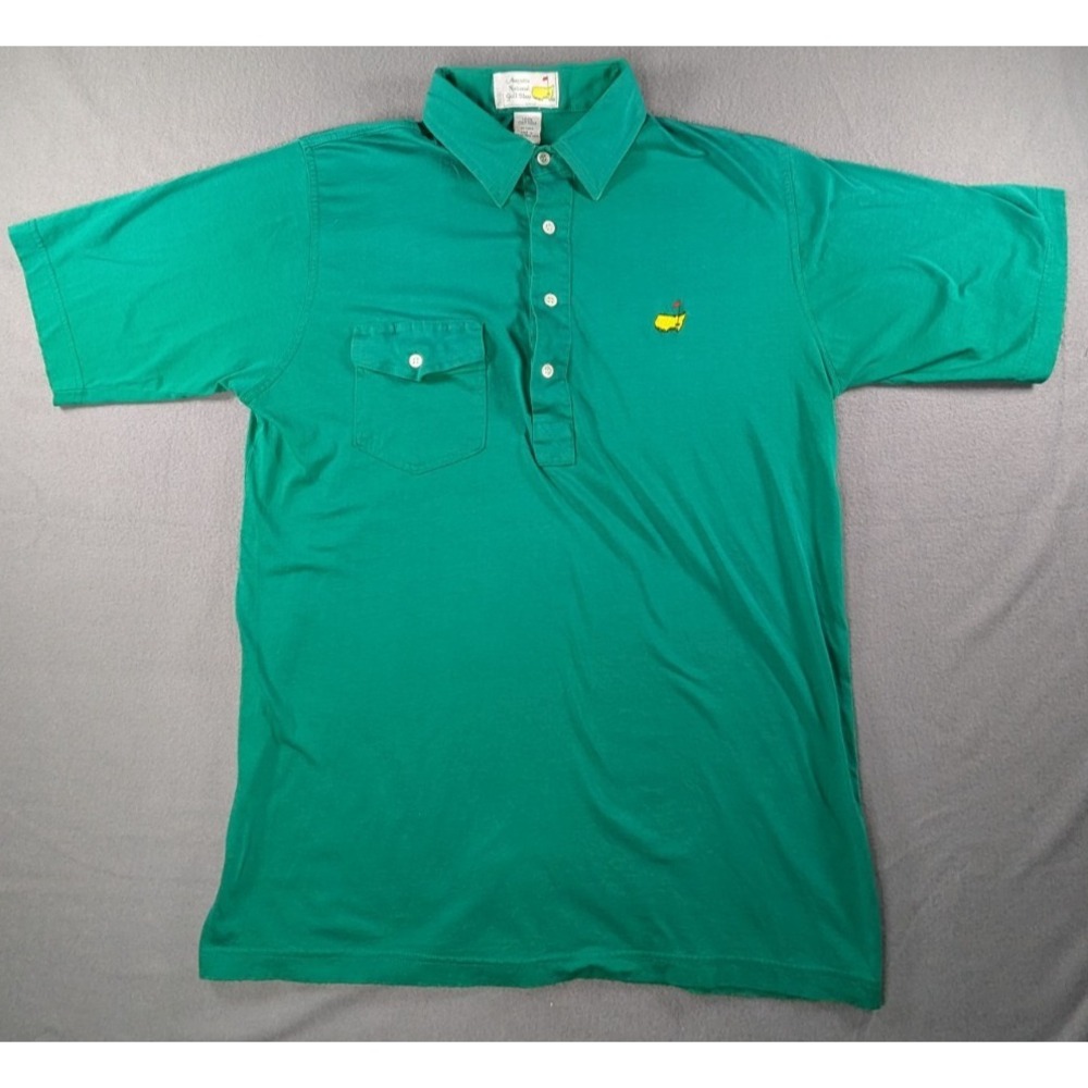 Slazenger Men's Augusta National Golf Shop‎ Pocket Polo Large Green VTG 80s/90s